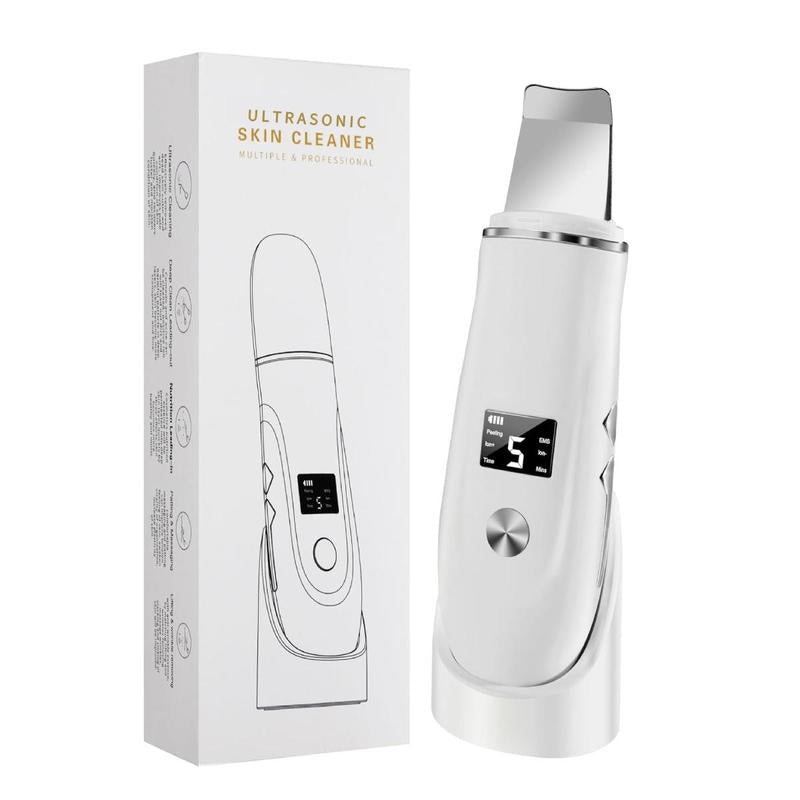 Ultrasonic Skin Scrubber, Rechargeable Scrubber with LCD Display, Facial Skin Care Tool for Deep Cleansing, Personal Care Appliances