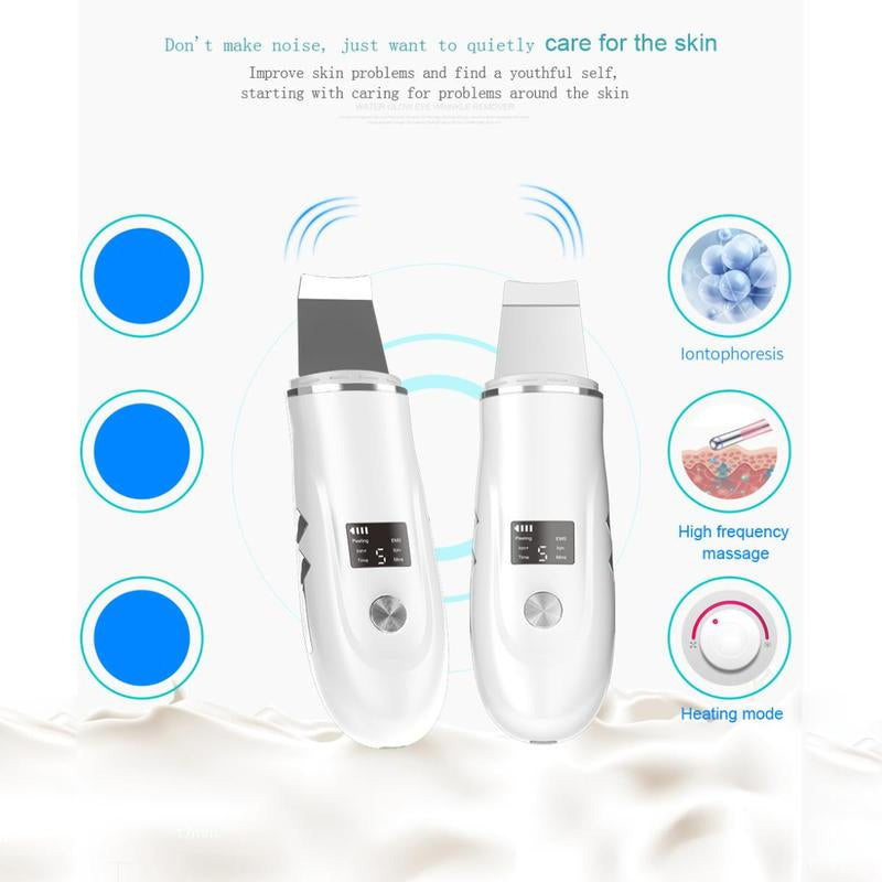 Ultrasonic Skin Scrubber, Rechargeable Scrubber with LCD Display, Facial Skin Care Tool for Deep Cleansing, Personal Care Appliances